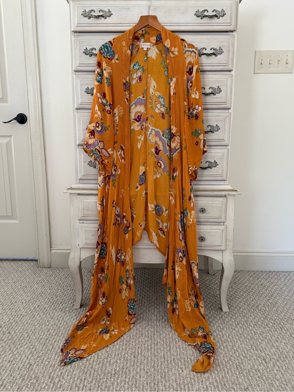 Altar’d State Boho Floral Gauze Duster Cardigan